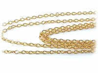 2 m Gliederkette in goldfarben, 3 x 4 mm