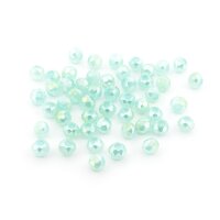 Glasschliffperlen in Aquamarin Holoeffekt 4,5x3,7 mm...