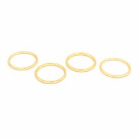 Ring als Verbinder mit 18k Goldbeschichtung 4 Stück