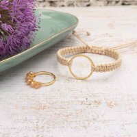 Ring als Verbinder mit 18k Goldbeschichtung 4 Stück