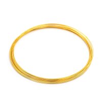 Memory Wire 0,6mm für Colliers in goldfarben 11,5 cm...