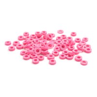 Katsukiperlen aus pinkem Polymer-Ton 4mm 1 Strang
