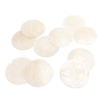 Capiz Muschelscheiben in cremeweiß 50 mm 10 Stück