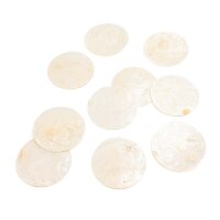 Capiz Muschelscheiben in cremeweiß 40 mm 10 Stück