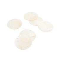 Muschelscheiben in cremeweiß 30 mm 10 Stück