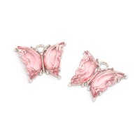 Anhänger Schmetterling silberfarben mit Resin in...