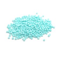Rocailles Perlen opak in cyan 3mm 10 Gramm