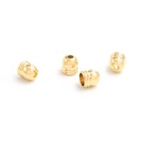 halbrunde Endkappen aus Messing mit 24K Goldbeschichtung...