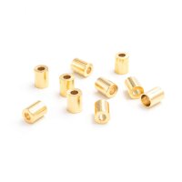 Endkappen aus Messing mit 24K Goldbeschichtung für 3...