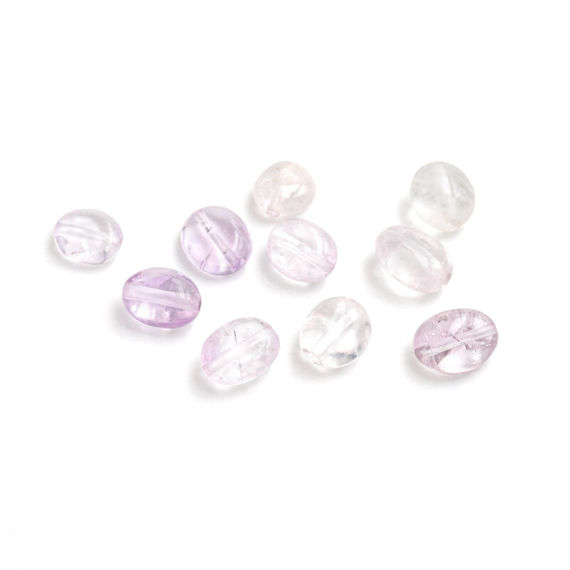 abgerundete Nuggets aus hellem Amethyst 8 bis 10 mm 10 Stück