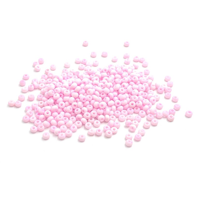 Rocailles Perlen opak in pastellrosa 3mm 10 Gramm