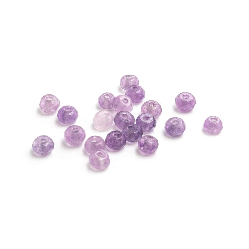 geschliffener Schmuckstein in flieder 4 x2,5mm 20 Stück