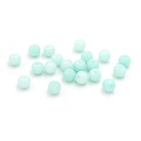 Perle aus Jade  in hellblau gefärbt 6mm 20 Stück