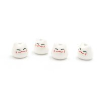 Glückskatze als Perle aus Porzellan 10mm 4 Stück