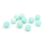 Perlen aus Jade opak in Hellblau gefärbt 8 mm 10...