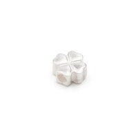 Kleeblatt als Perle aus 925 Sterling Silber 5mm 1 Stück