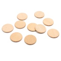 runde Plättchen aus Buchenholz 30mm 10 Stück