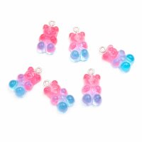 Anhänger Gummibär aus Resin im Farbverlauf...