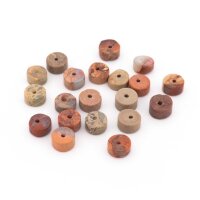 Perlen aus Jaspis in Naturtönen 6 mm 20 Stück