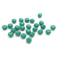Glasschliffperlen als Rondelle in seegrün 8x6mm 30...