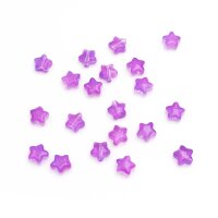 Glasperlen als Stern in lila 8x4mm 20 Stück