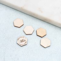 Plättchen aus Holz als Hexagon 20 x 18 mm 20 Stück
