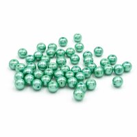Glaswachsperlen in aquamarine 8mm 50 Stück