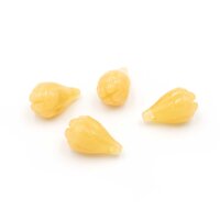 gelbe Glasanhänger als Knospe im Jadedesign 17 mm 4...