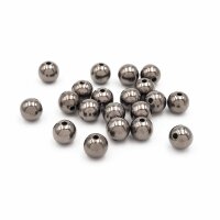 Acrylperlen in Gunmetall Metalloptik 8mm 20 Stück