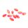 Glasschliffperlen als Bicone in rot gelb 11mm x 6mm 10 Stück