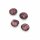 flache Lampwork Perlen in Aubergine mit Silberfolie 12mm 4 Stück