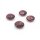 flache Lampwork Perlen in Aubergine mit Silberfolie 12mm 4 Stück