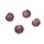 flache Lampwork Perlen in Aubergine mit Silberfolie 12mm 4 Stück