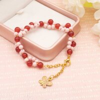 Jadeperlen in rot eingefärbt 6mm 20 Stück