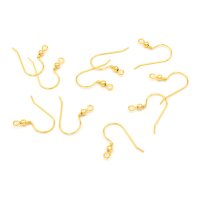 Ohrhaken aus 316 Edelstahl mit 18K Goldbeschichtung 10...