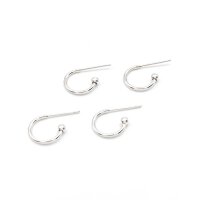 Offene Creolen aus Messing mit 925 Silber Beschichtung 4...