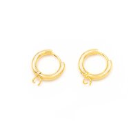 Creolen aus 316 Edelstahl mit 24k Goldbeschichtung 2...
