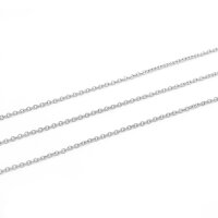 Gliederkette 304 Edelstahl in platinfarben 2x1,5mm 2 Meter