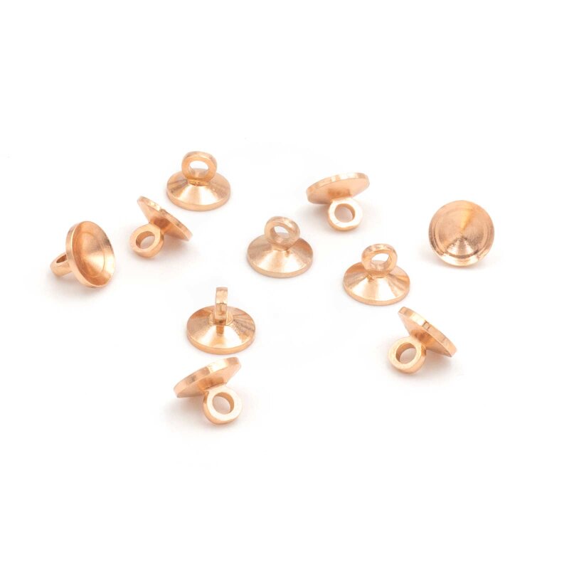Aufhängung für Hohlperlen 6 mm Messing in Lightgoldfarben 10 Stück