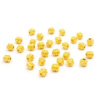 Zwischenperlen im tibetischen Stil in goldfarben 5mm 30...