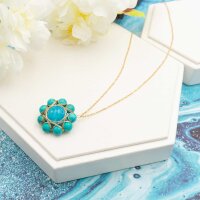 Jadeperlen in Himmelblau eingefärbt 12mm 6 Stück