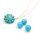 Jadeperlen in Himmelblau eingefärbt 12mm 6 Stück