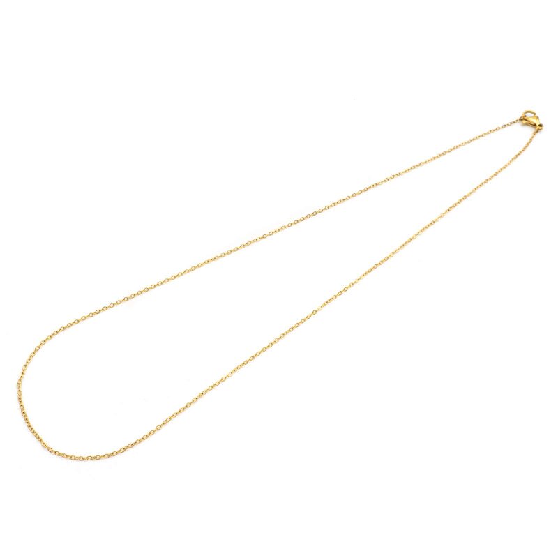 Filigrane Gliederkette aus 18k vergoldetem 304 Edelstahl 45cm – IP-Beschichtung (1 Stück)