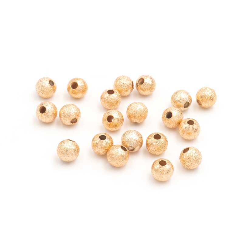 Zwischenperlen aus Messing in goldfarben 6 mm 20 Stück