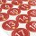 rote runde Sticker 1 bis 24 mit dezentem Motiv ein Bogen