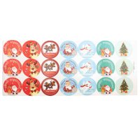 Sticker Weihnachten mit sieben süßen Motiven 1...