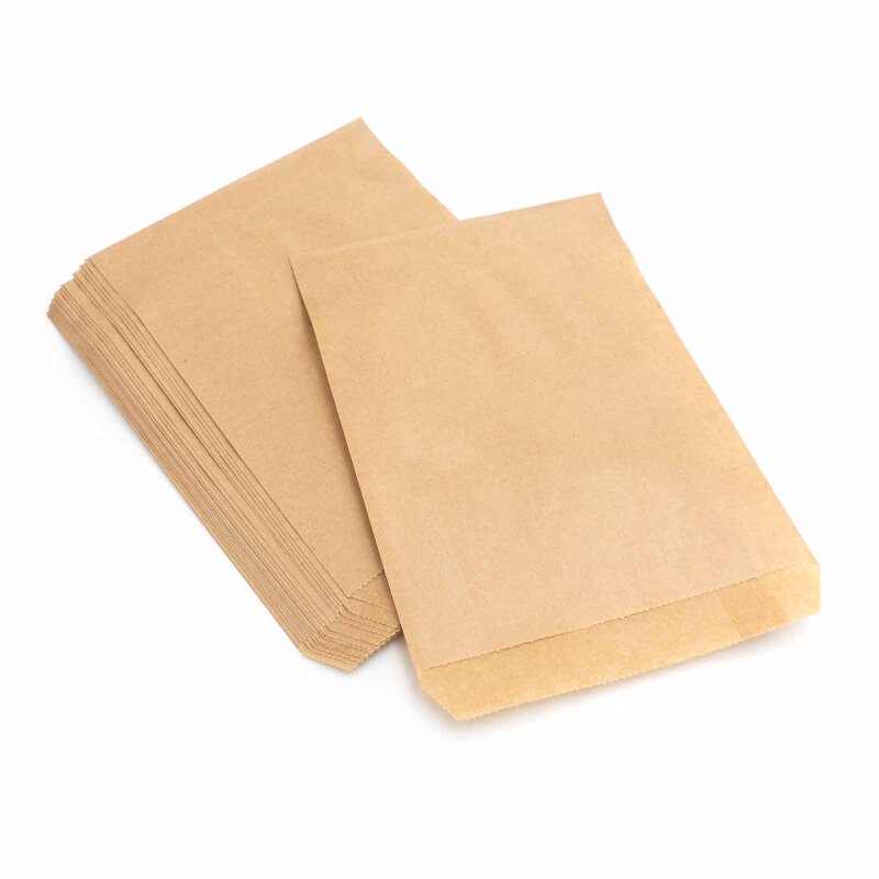 flache Papiertüten in braun zum Befüllen 12x16cm 24 Stück