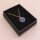 Geschenkbox in Schwarz mit goldenen Farbklecksen 9 cm x 7 cm