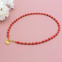 kleine Glasperlen opak in rot-orange 4mm 200 Stück