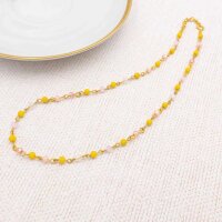 Opake Glasperlen – Senfgelb, 4 x 3 mm, 200 Stück